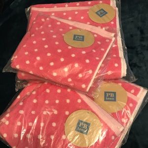 Pottery Barn Teen Pink Dottie Towels